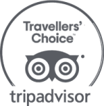 The image shows the TripAdvisor logo with an owl and the words “Travelers' Choice” above it, indicating an award or recognition from TripAdvisor.